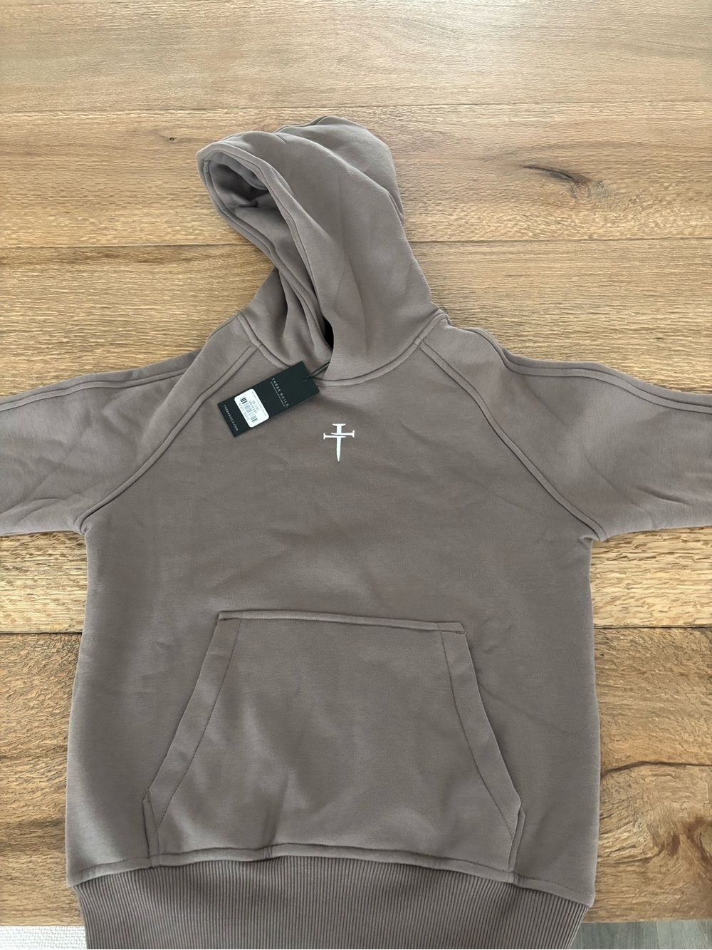 Kids Taupe / Brown Hoodie Three Nails Brand